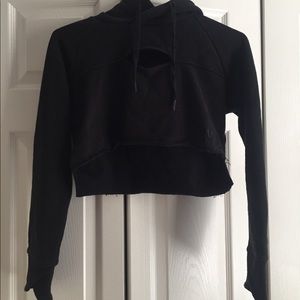 Gym shark raw edged crop top.